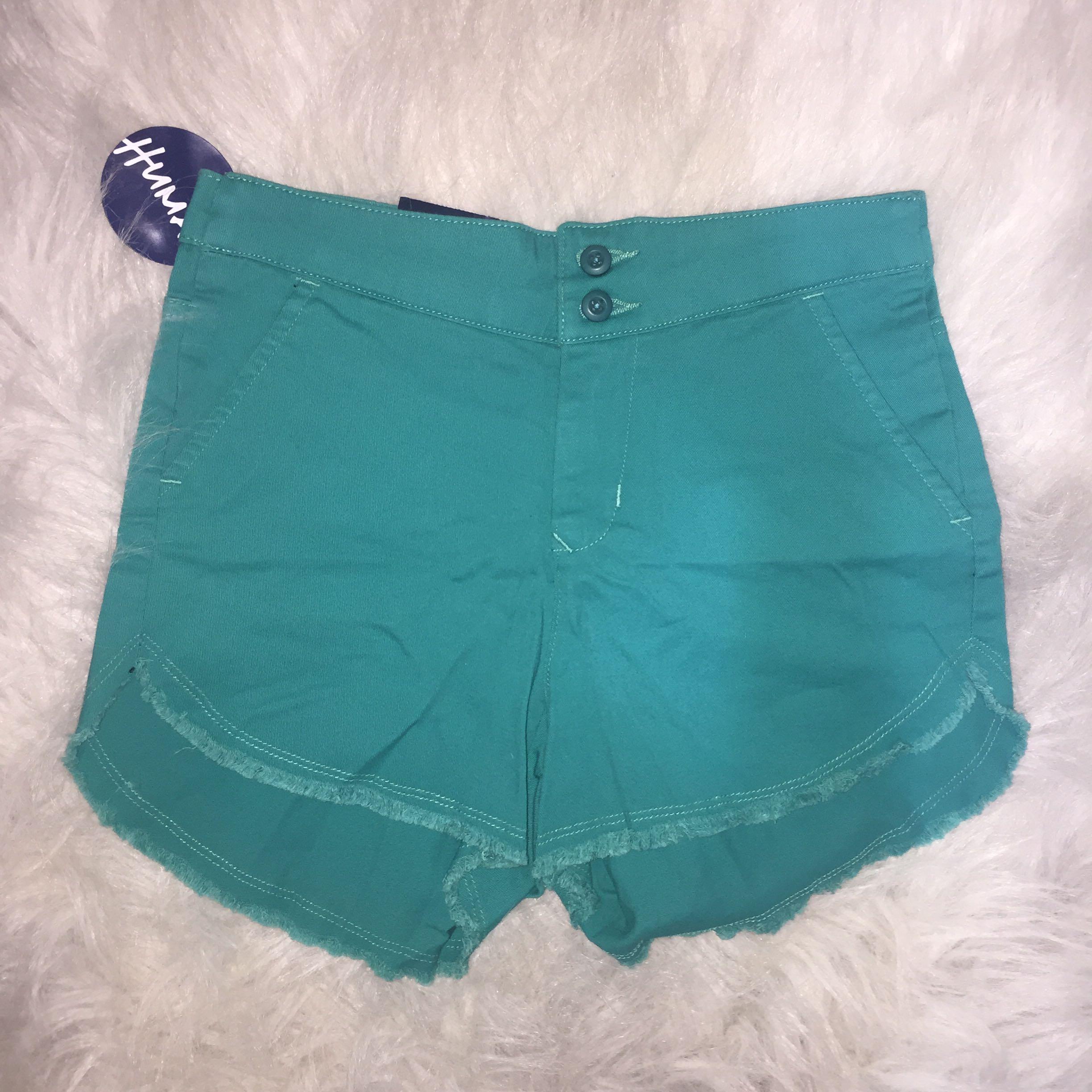 Green shorts (Category: Shorts) located in Manila. Submitted by hslightsup (Listing ID 261469614, Image 1). Description: Never been used and still w/ tag! Needs a new loving owner! 🥰 Also available in red! Price is still negotiable! ❤️.