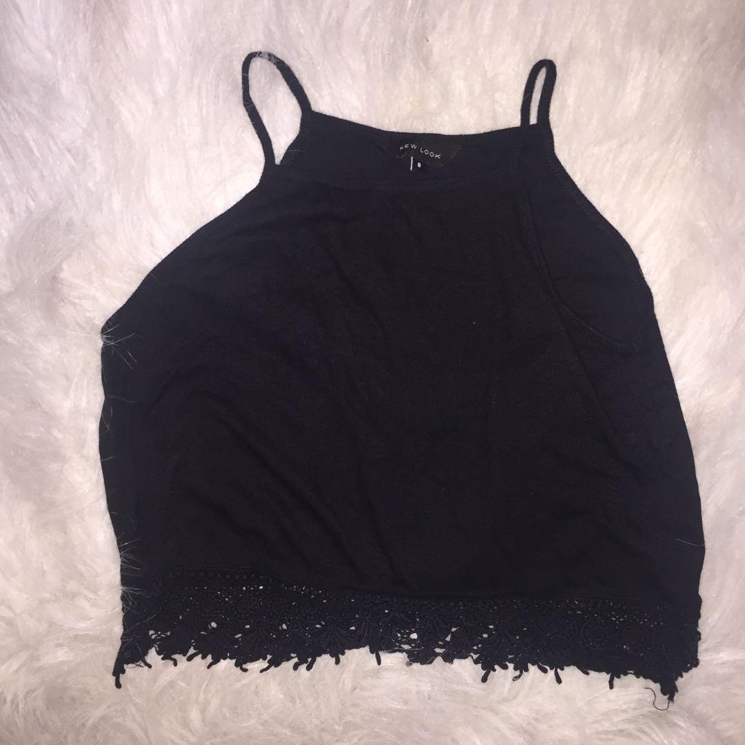 Halter top (Category: Sleeveless) located in Manila. Submitted by hslightsup (Listing ID 261470434, Image 1). Description: Super comfy and nice! Has lace bottoms! Needs a new loving owner! Price is negotiable! .