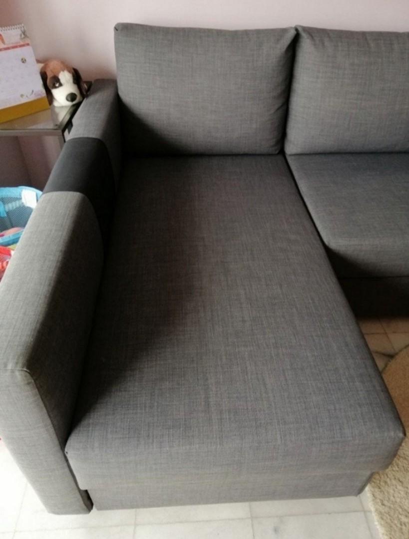 IKEA LShape Sofa Bed With Storage ( Condition 9/10 ), Furniture
