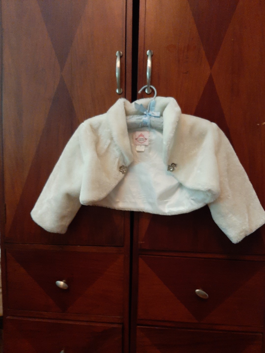 Imported white formal bolero, Babies & Kids, Babies & Kids Fashion on