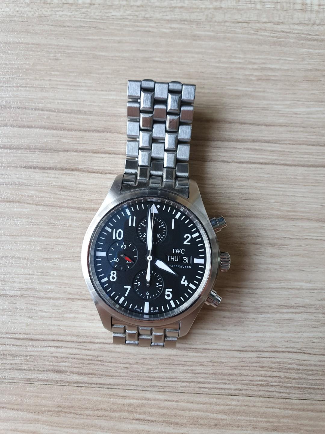 IWC 3717 with steel bracelet Mobile Phones Gadgets Wearables Smart Watches on Carousell