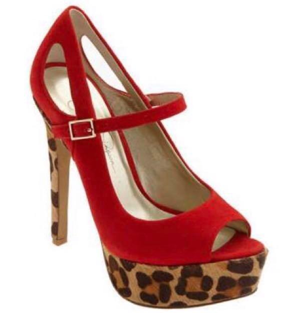 jessica simpson red platform heels