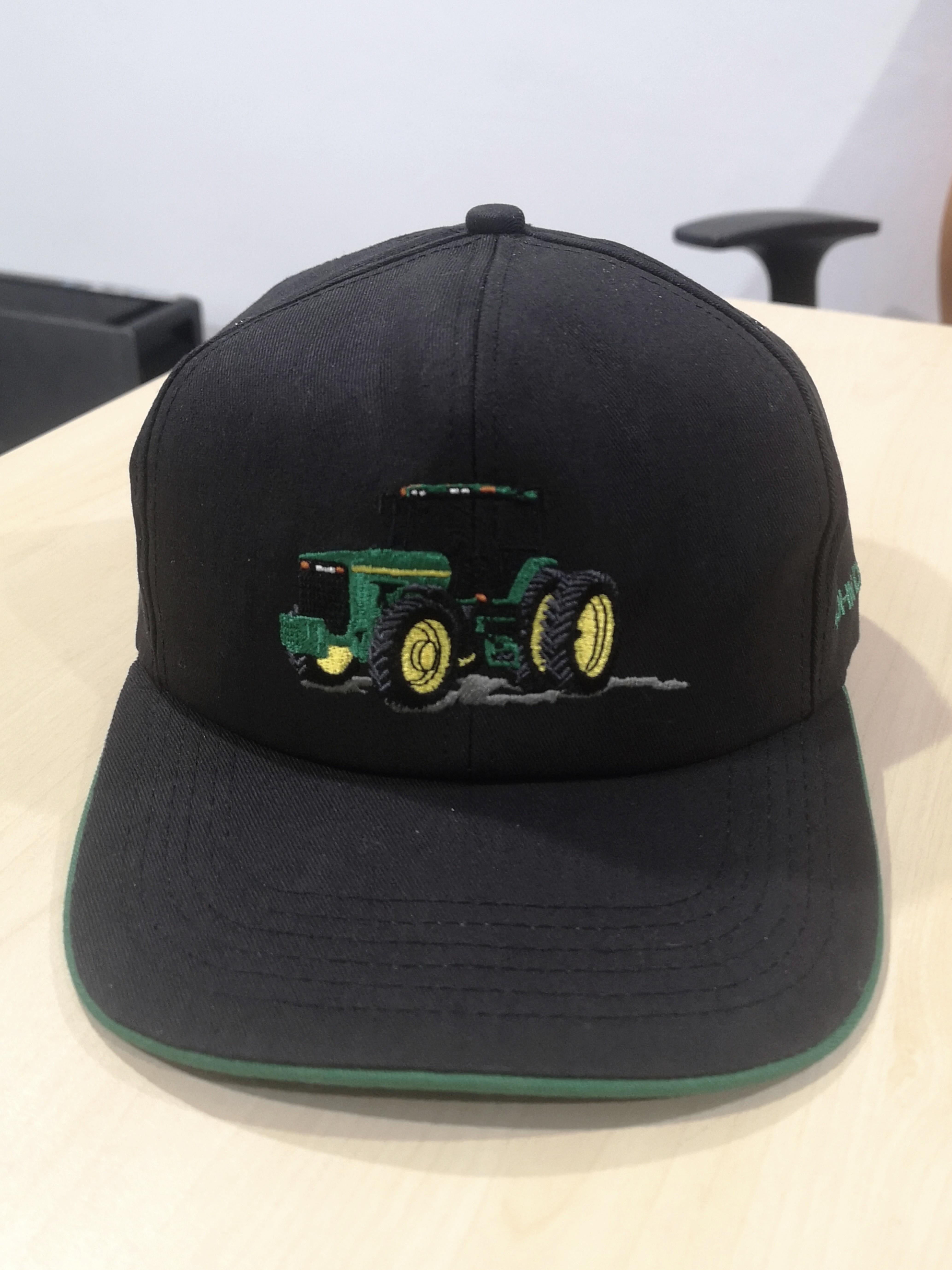 John Deere Black White Snapback Cap Shopee Malaysia