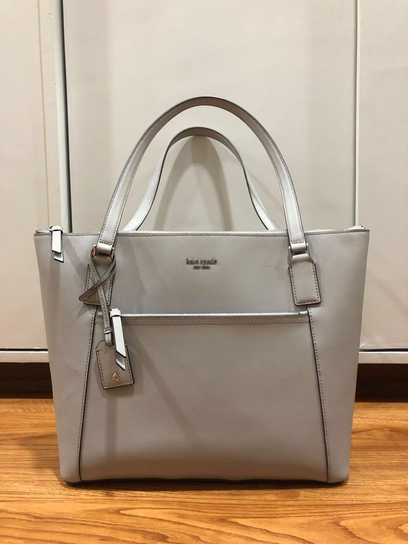 kate spade cameron pocket tote soft taupe