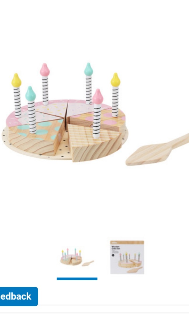 Kmart wooden toys cake, Hobbies & Toys, Toys & Games on Carousell