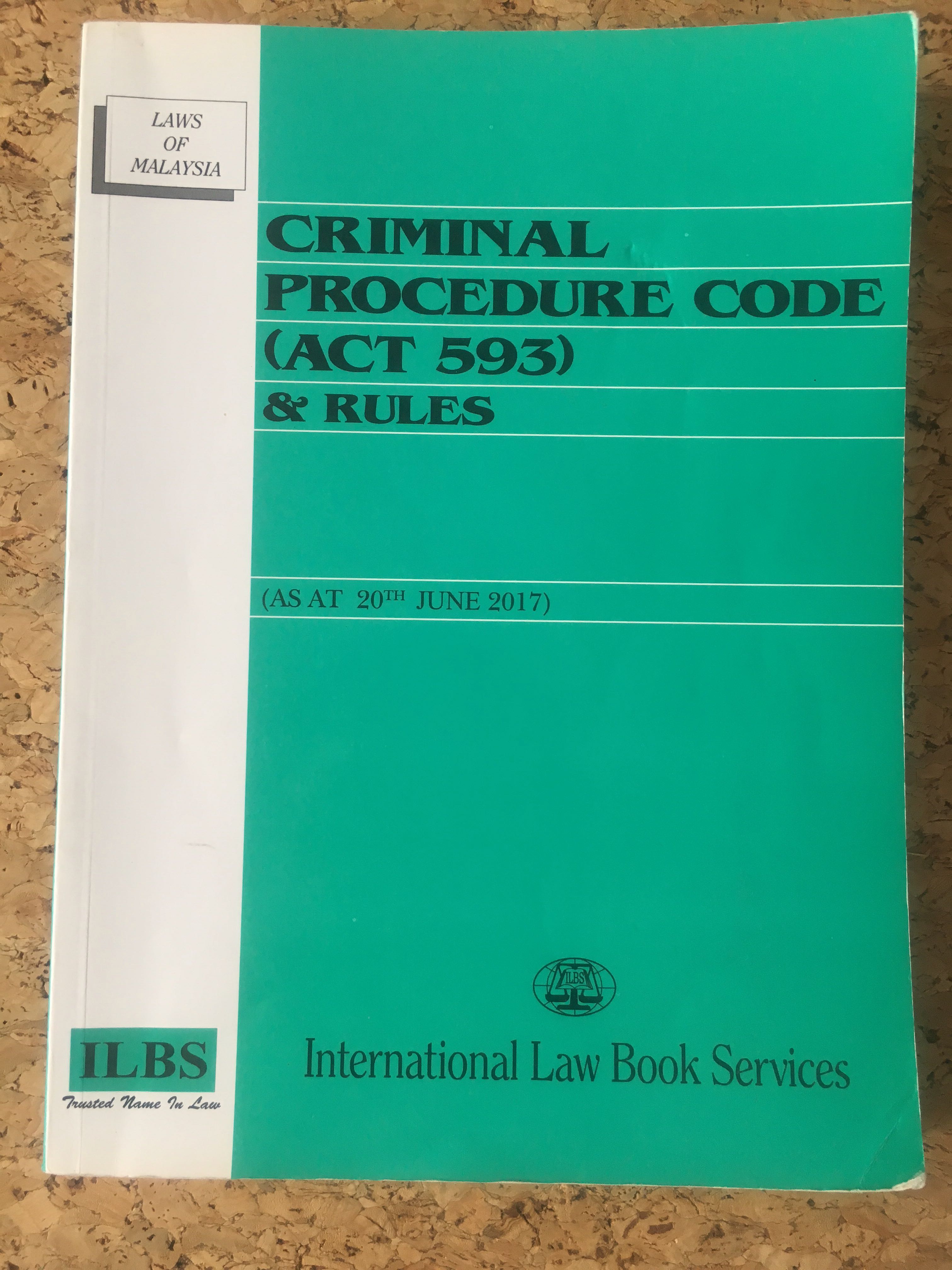 Law Act Criminal Procedure Code Textbooks On Carousell