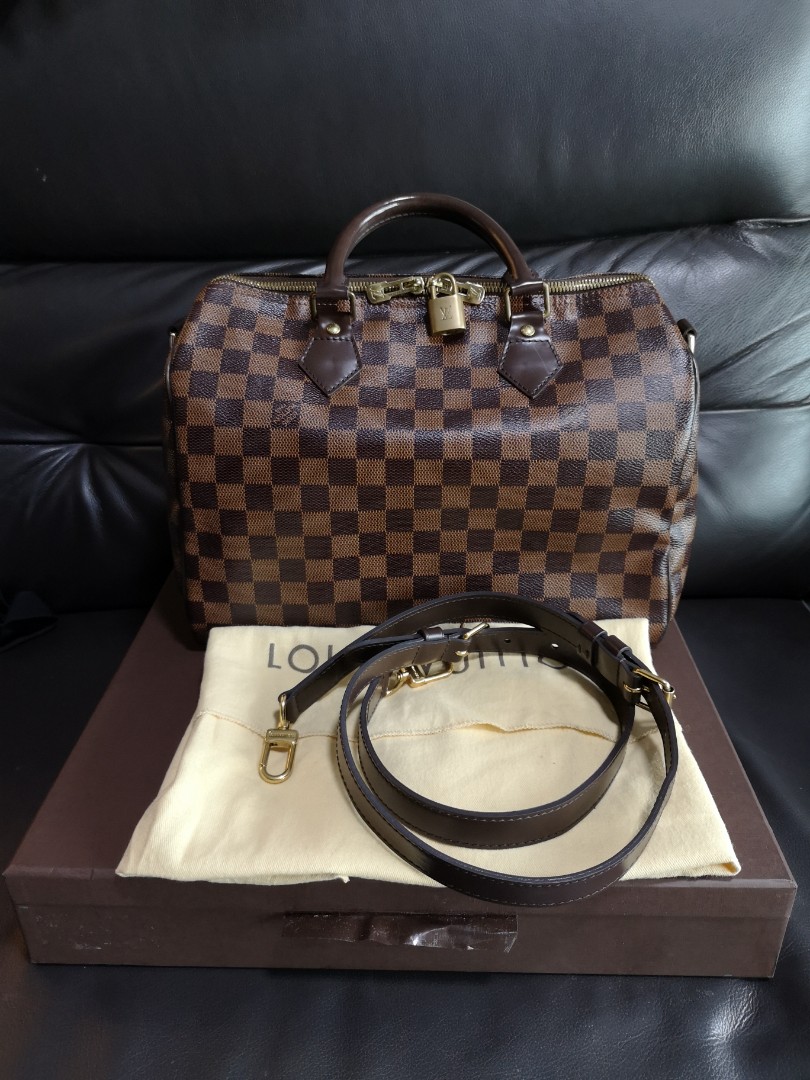 Damier ebene speedy best sale bandouliere 30