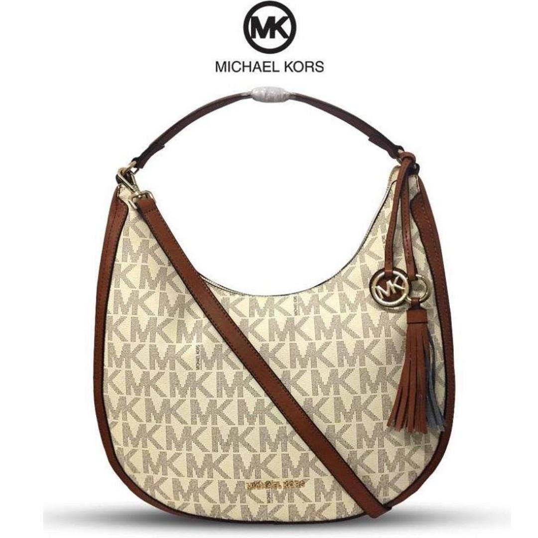 michael kors lydia large hobo black