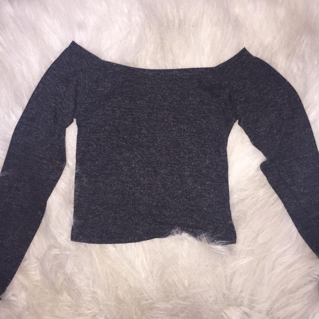 Off shoulder top (Category: Sleeveless) located in Manila. Submitted by hslightsup (Listing ID 261471839, Image 1). Description: Super duper comfy! Needs a new loving owner! 🥰 Price is negotiable! ❤️.