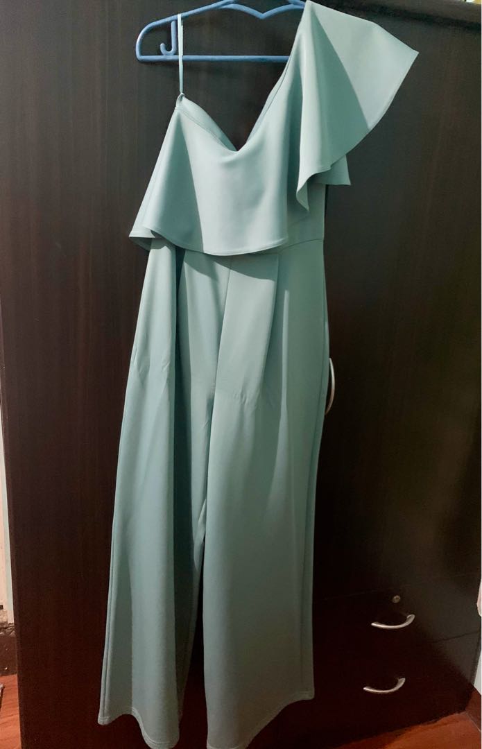 venus one shoulder jumpsuit