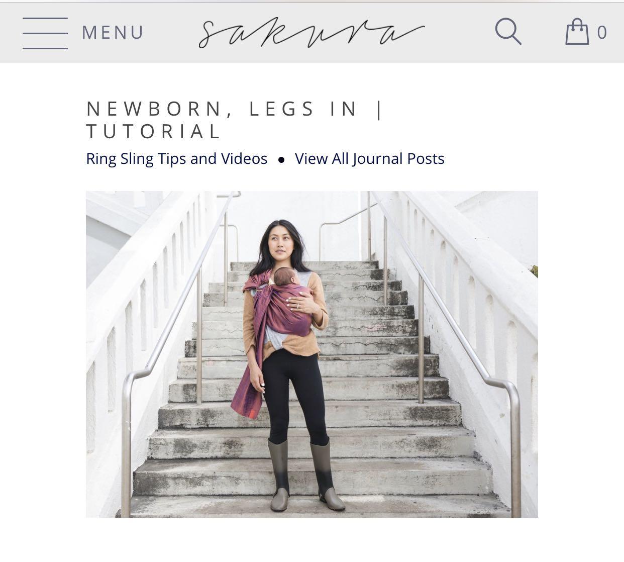 sakura ring sling newborn