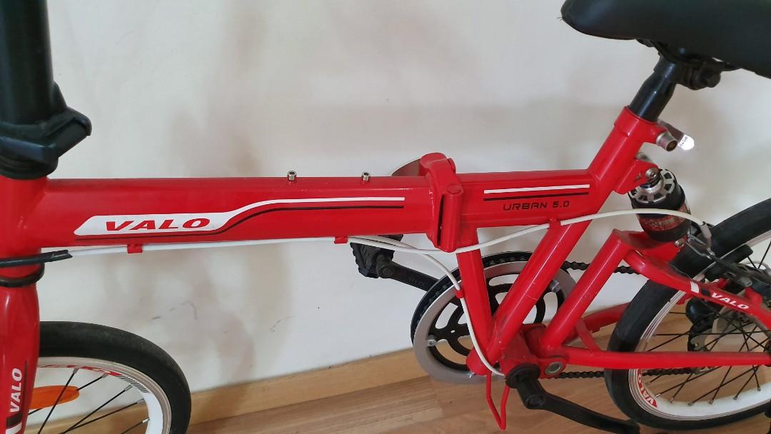 Second Hand Folding Bike Red Valo Urban 5.0 Sports Equipment Bicycles Parts Bicycles on Carousell