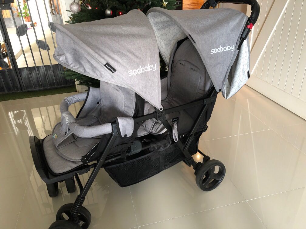 Seebaby T33 double stroller Babies Kids Going Out Strollers on