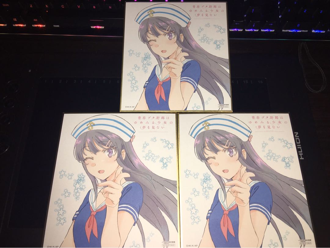 Seishun Buta Yarou Movie Visitor Bonus Shikishi Art Board Mai Sakurajima  2023