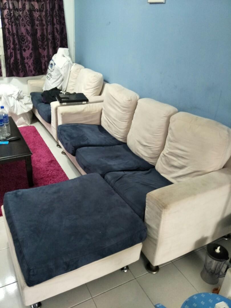 sofa l shape terpakai, Furniture & Home Living, Furniture, Sofas on
