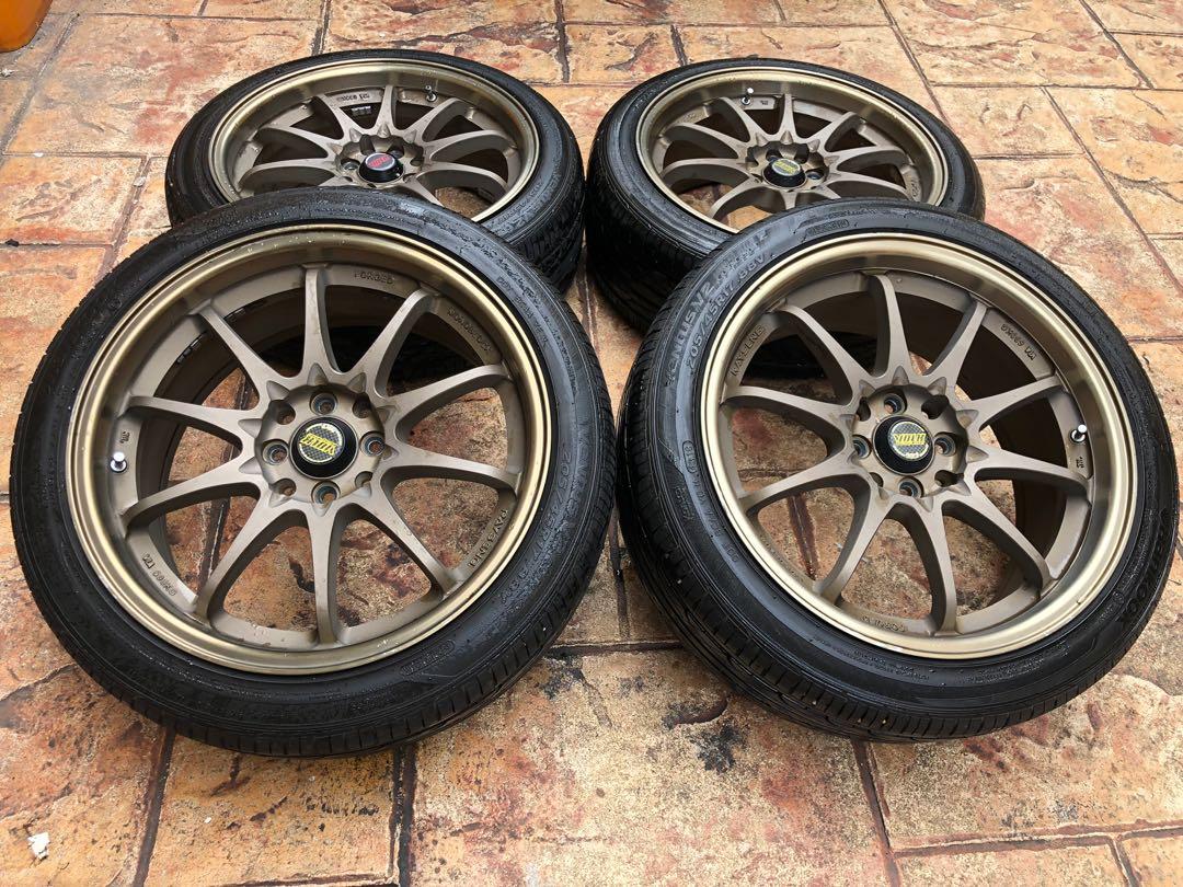 Sport Rim Ce28 17x7 5jj Pcd100 114 Siap Tayar Auto Accessories On Carousell