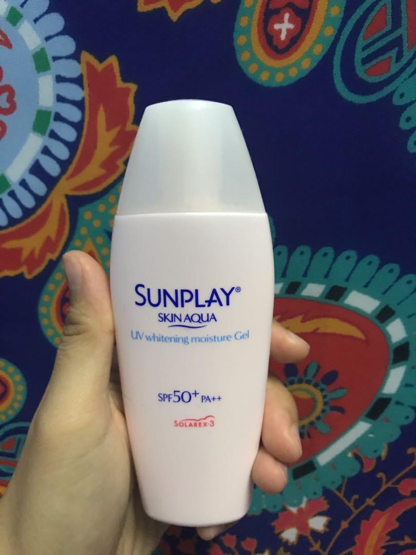 Sunplay Skin Aqua Uv Whitening Moisture Gel Health Beauty Skin Bath Body On Carousell