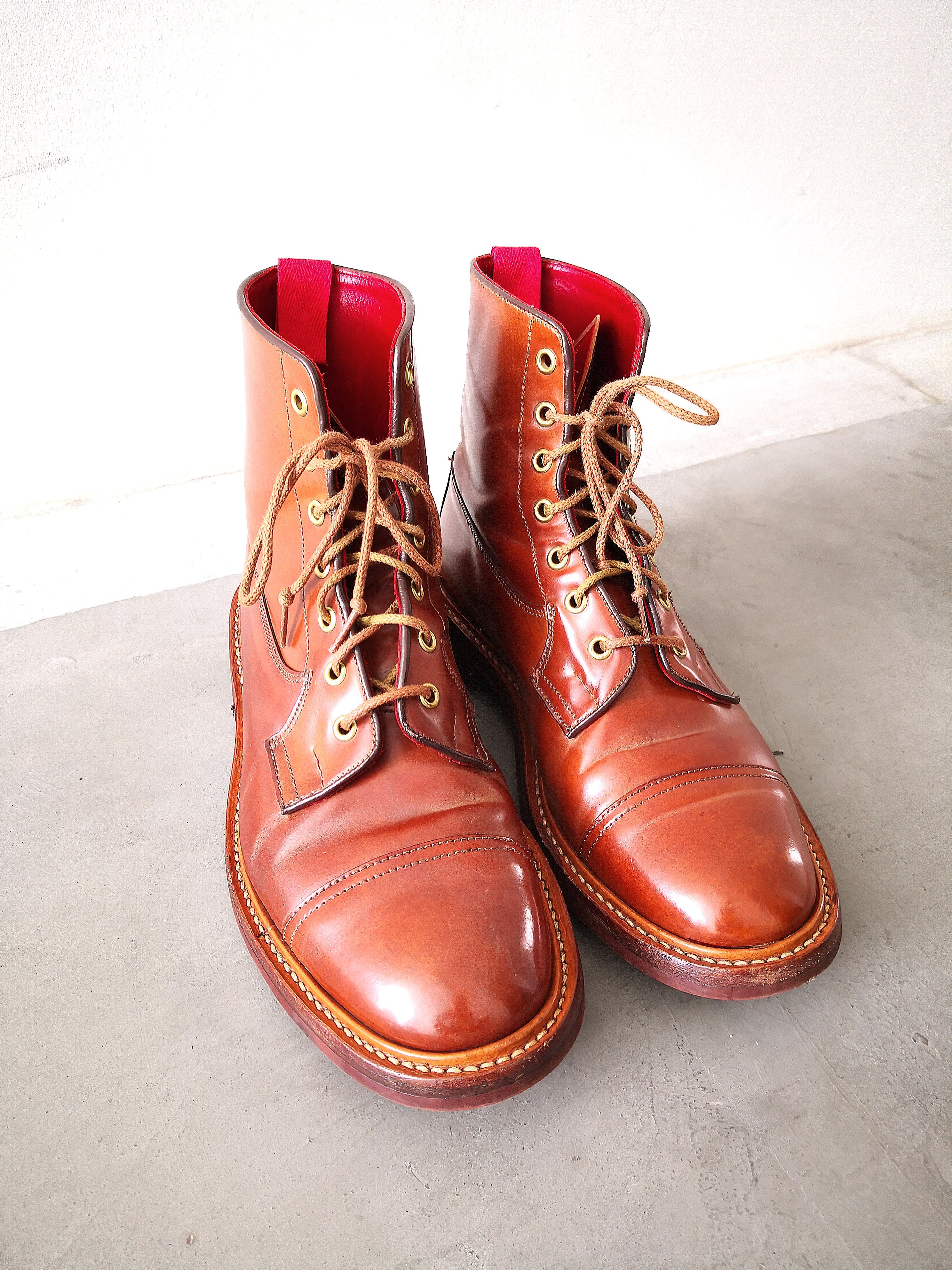 Trickers Whiskey Shell Cordovan Boots 