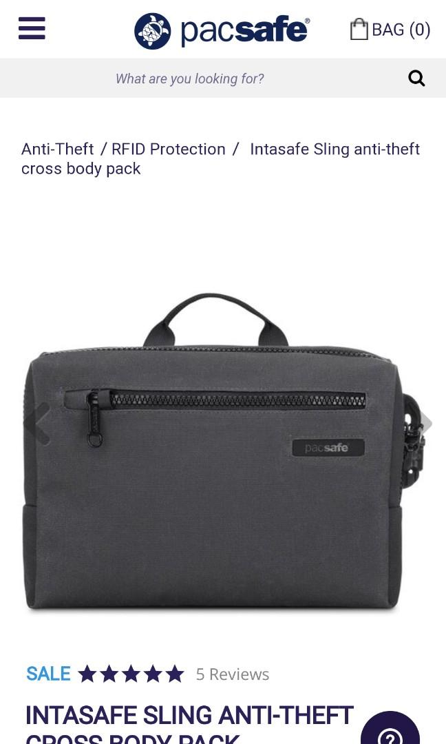 Used Pacsafe Intasafe Sling Anti Theft bag Men s Fashion Bags Sling Bags on Carousell