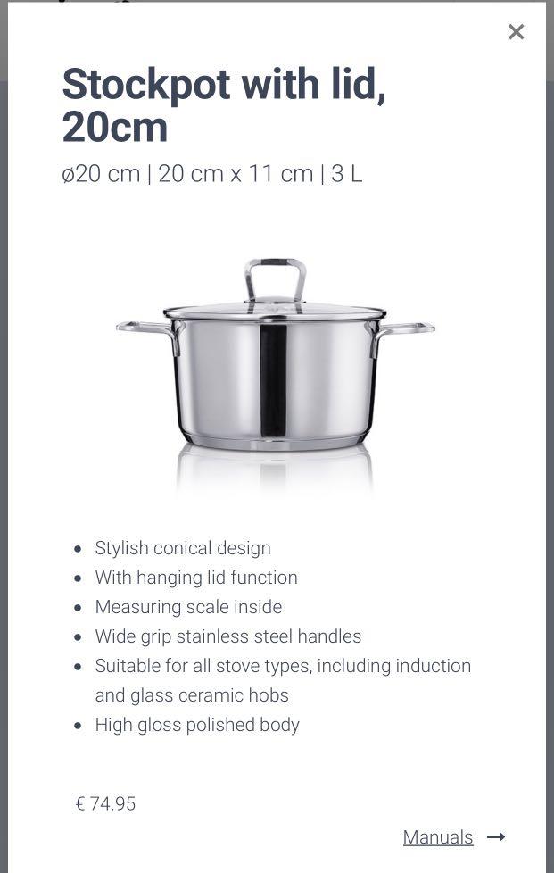 Vivo villeroy Boch stockpot with lid 20cm & Home Living, Kitchenware & Tableware, Cookware & on Carousell