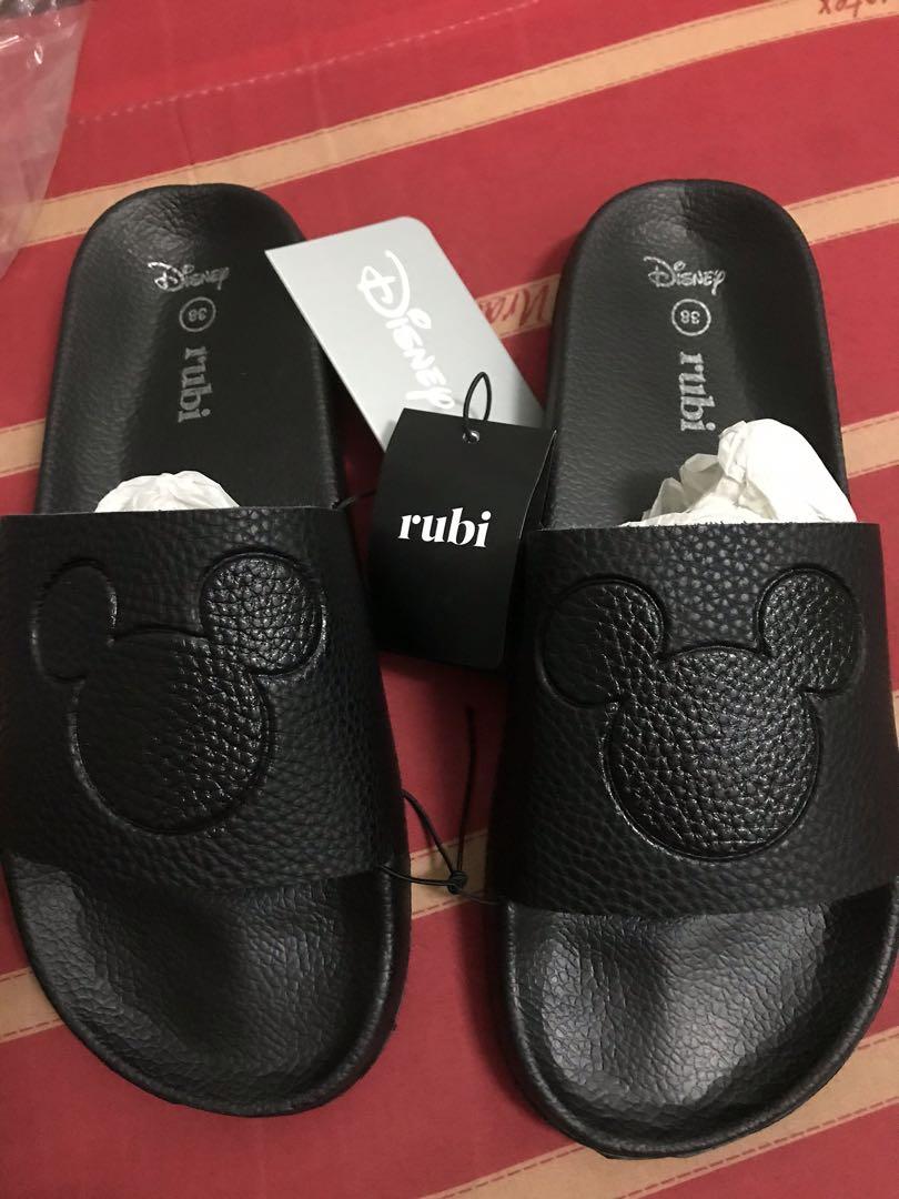 mickey mouse slippers men's