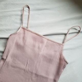 Wilfred baby pink ribbed tank xs