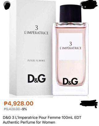 Perfume D & G 💯original