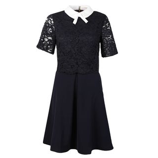 Ted Baker Layered Lace Dress Black UK063007828161665110