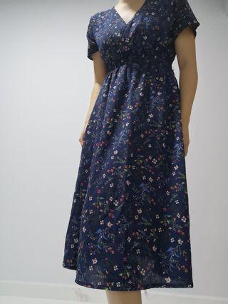 Floral blue dress