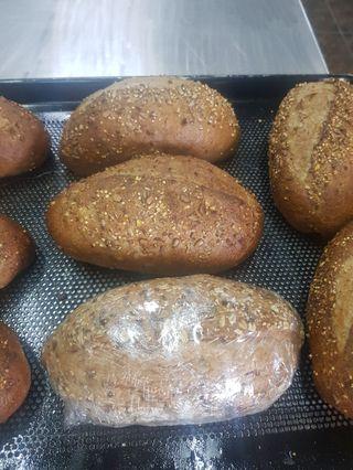 bread all kind of breads european, danish croissant big breads loaf. etc. we do customize