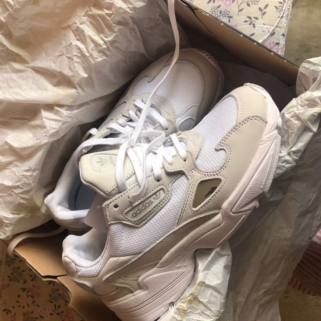 adidas falcon white beige