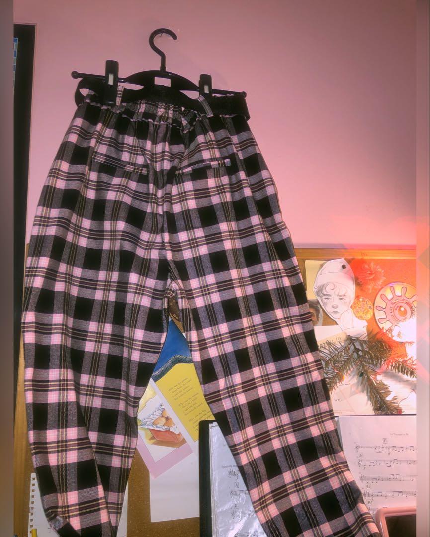Aesthetic plaid top pants
