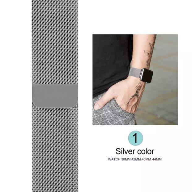 Apple Watch Milanese Loop Strap (Category: Portable Audio Accessories) located in Makati City. Submitted by saritsarishop (Listing ID 261546897, Image 2). Description: For advance Reservation Orders will be delivered 7-10 Days after Payment thank you 🙏🏻 Color Available: (ORDER BY NUMBER CODE) 1.Colourful 2.Dark Green 3.Gold 4.Grey 5.Pink 6.Black 7.Blue 8.Red 9.Silver DUAL SIZE MM: 38, 40, 42, 44 Watch Strap Size : Small and Large .