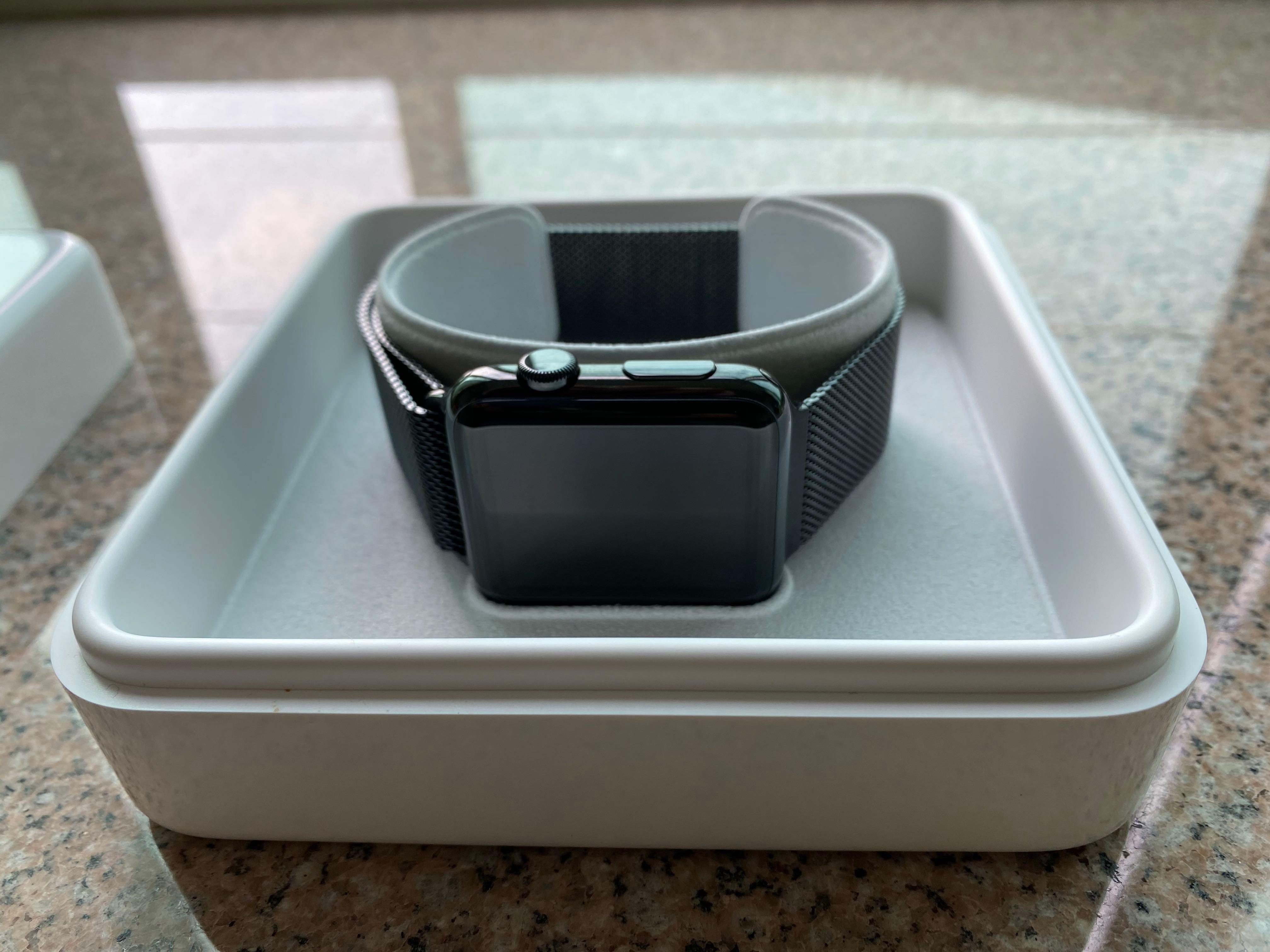 Apple watch 42mm discount milanese loop space black