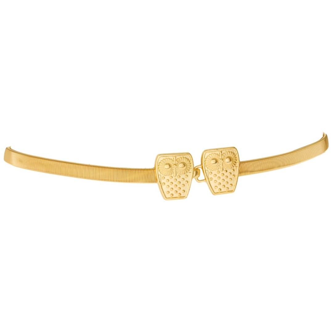 ASOS Cute Owl Buckle Gold Slinky Elastic Chain Belt Women s