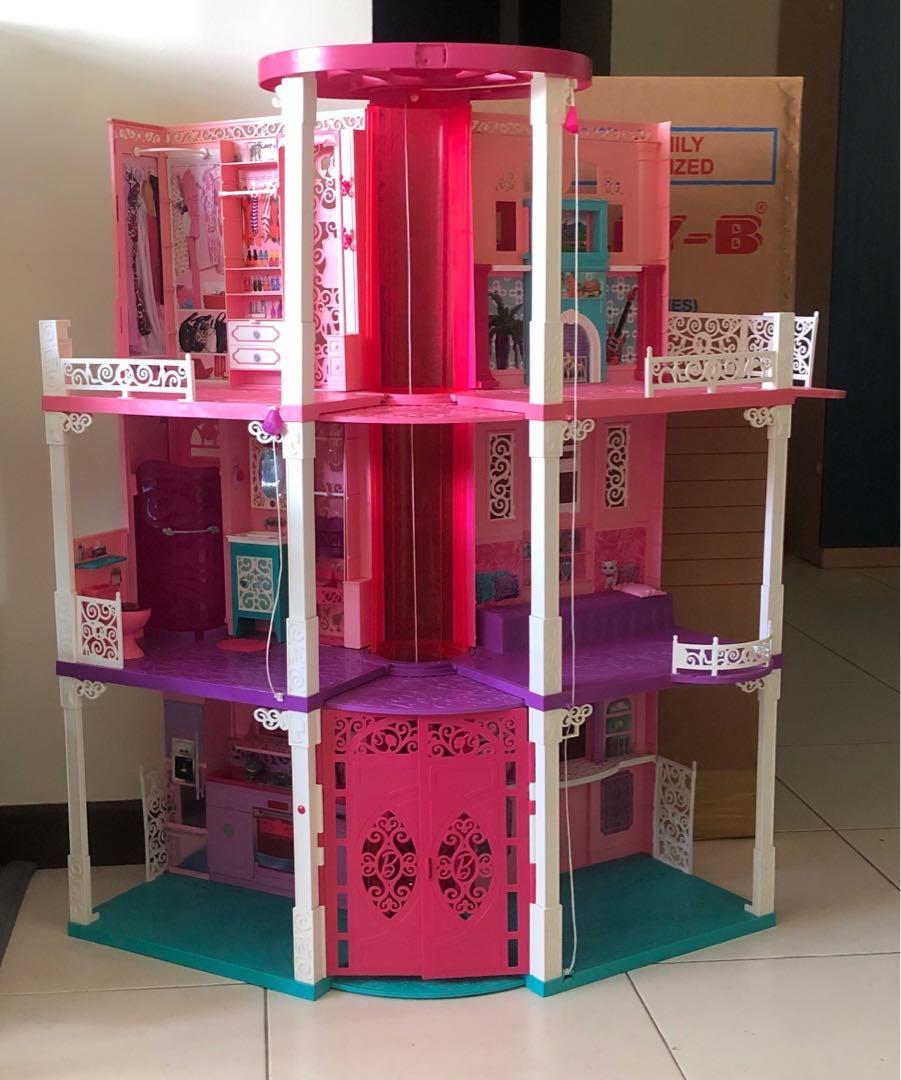 free Barbie Dreamhouse with Elevator, Toys & Games, Bricks & Figurines