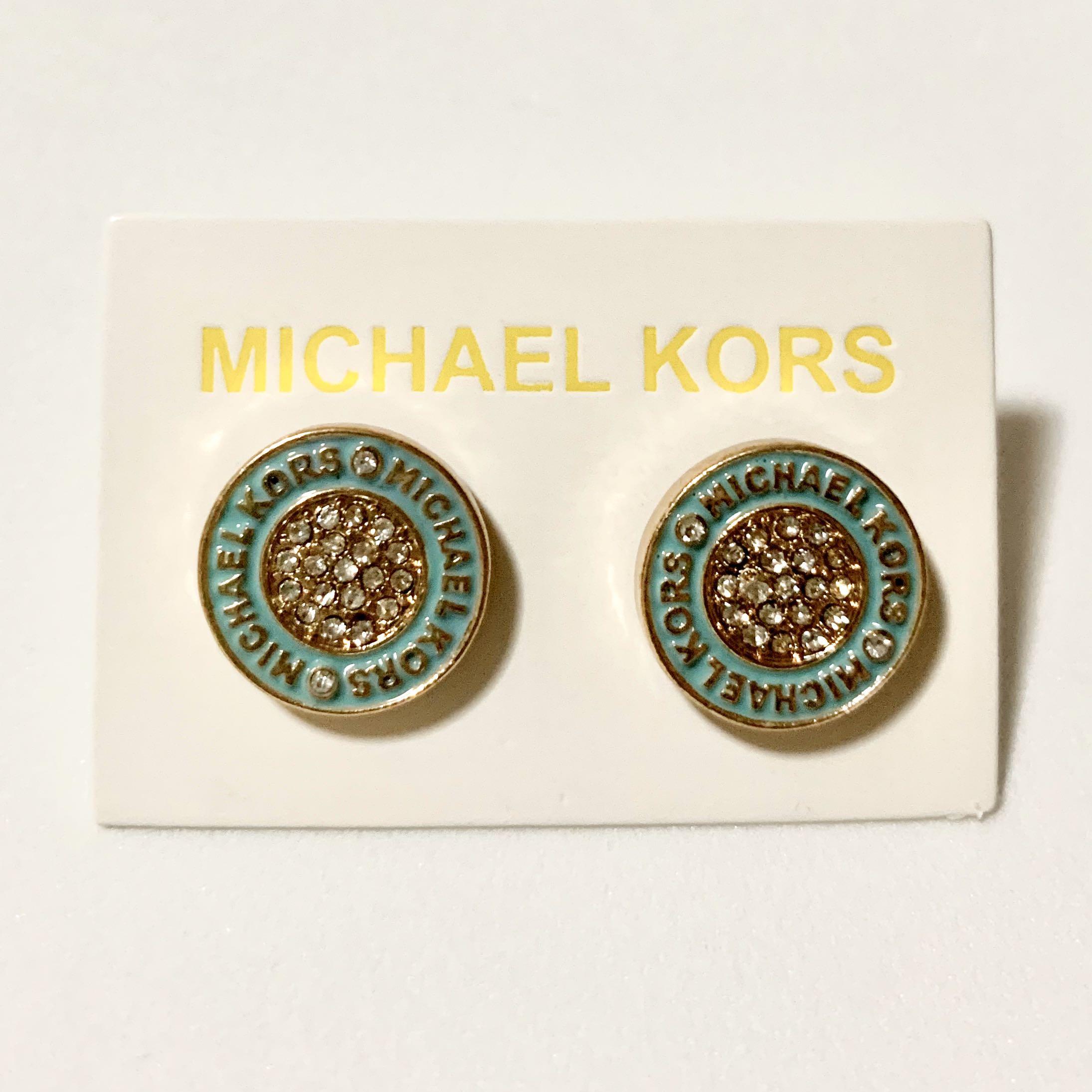 Michael kors blue earrings discount