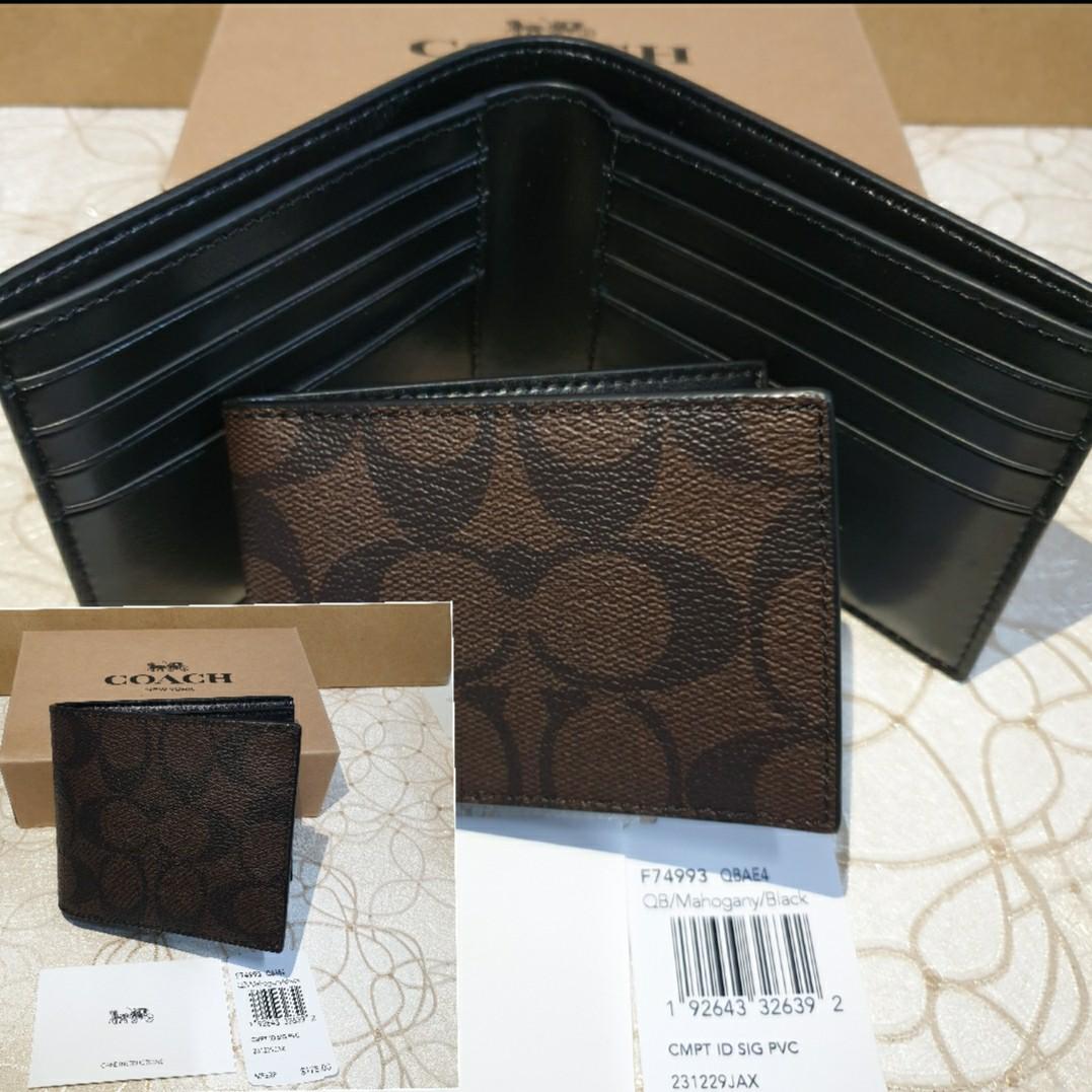coach signature card holder