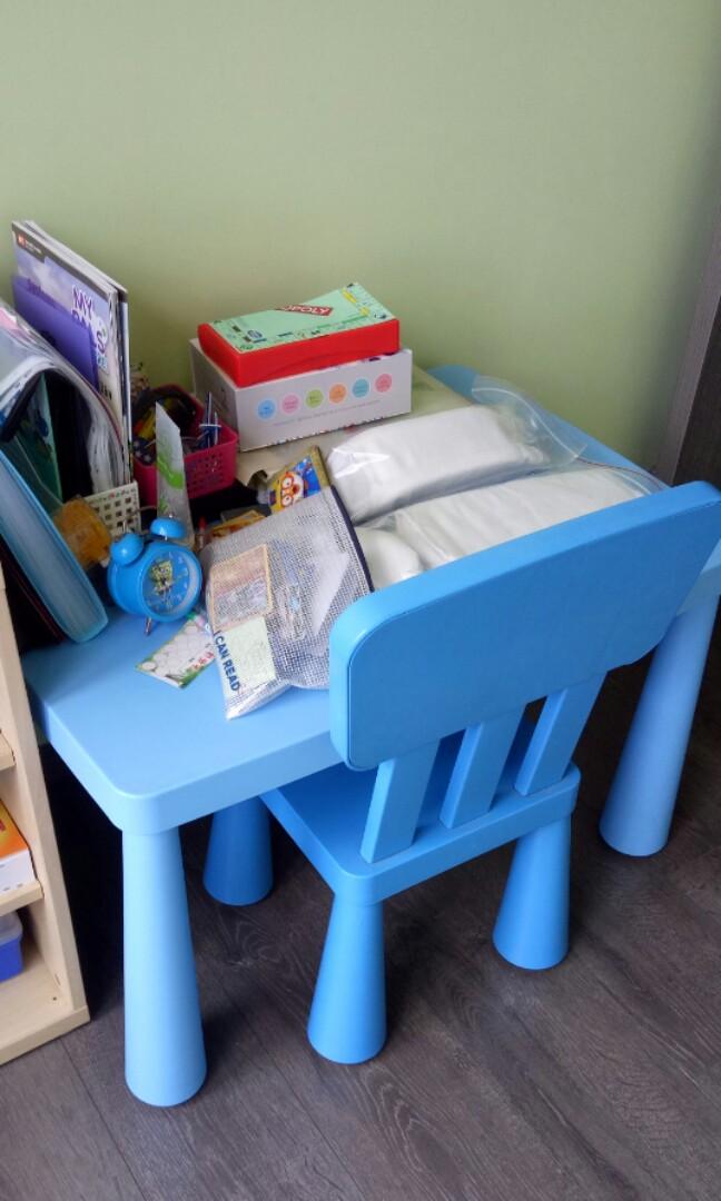 Children Table and Chair Ikea, Babies & Kids, Baby Nursery & Kids