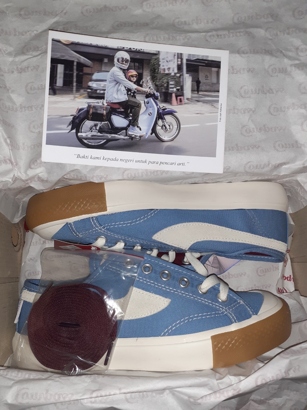 Compass Gazelle Low Blue Sky Fesyen Wanita Sepatu Di Carousell