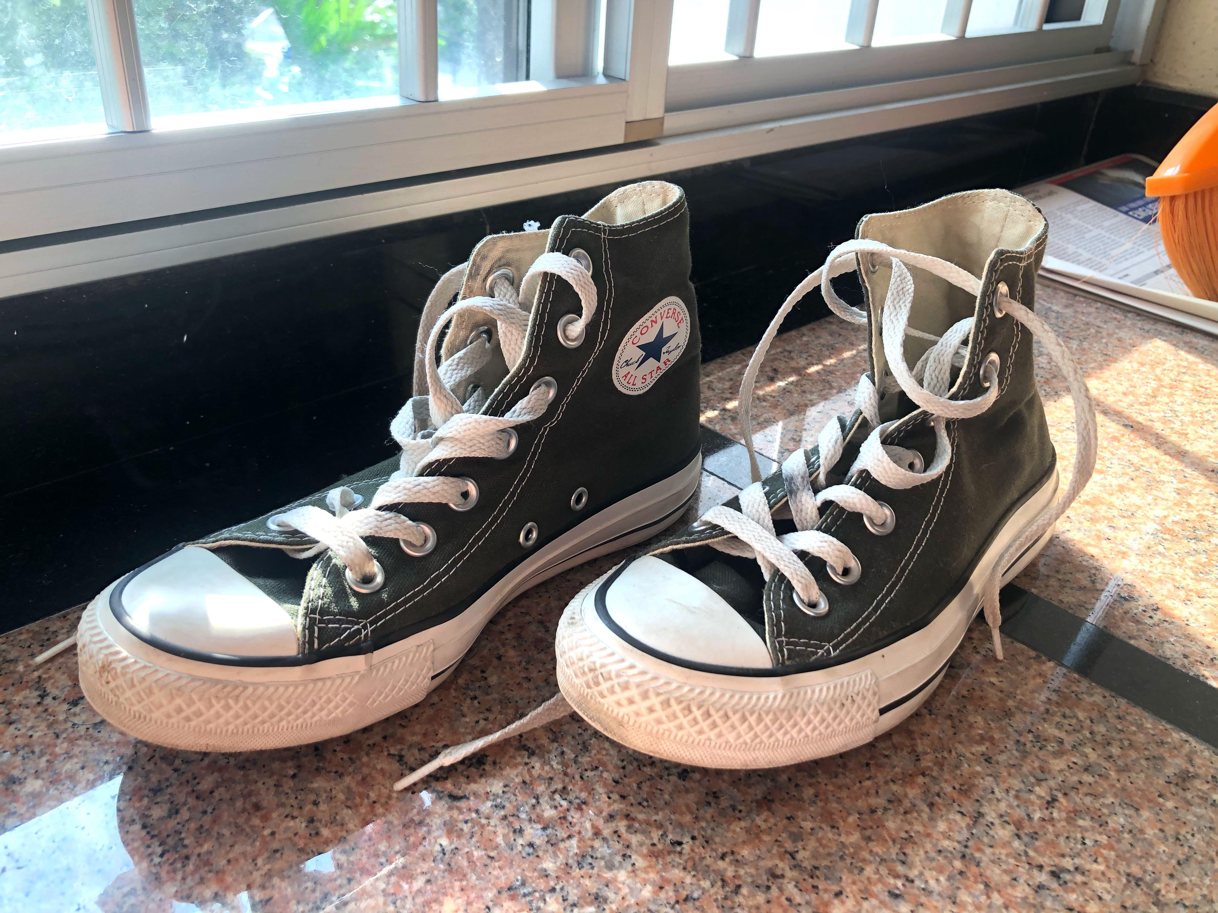 Converse All Star Hi Top Herbal Green Women s Fashion Footwear Sneakers on Carousell