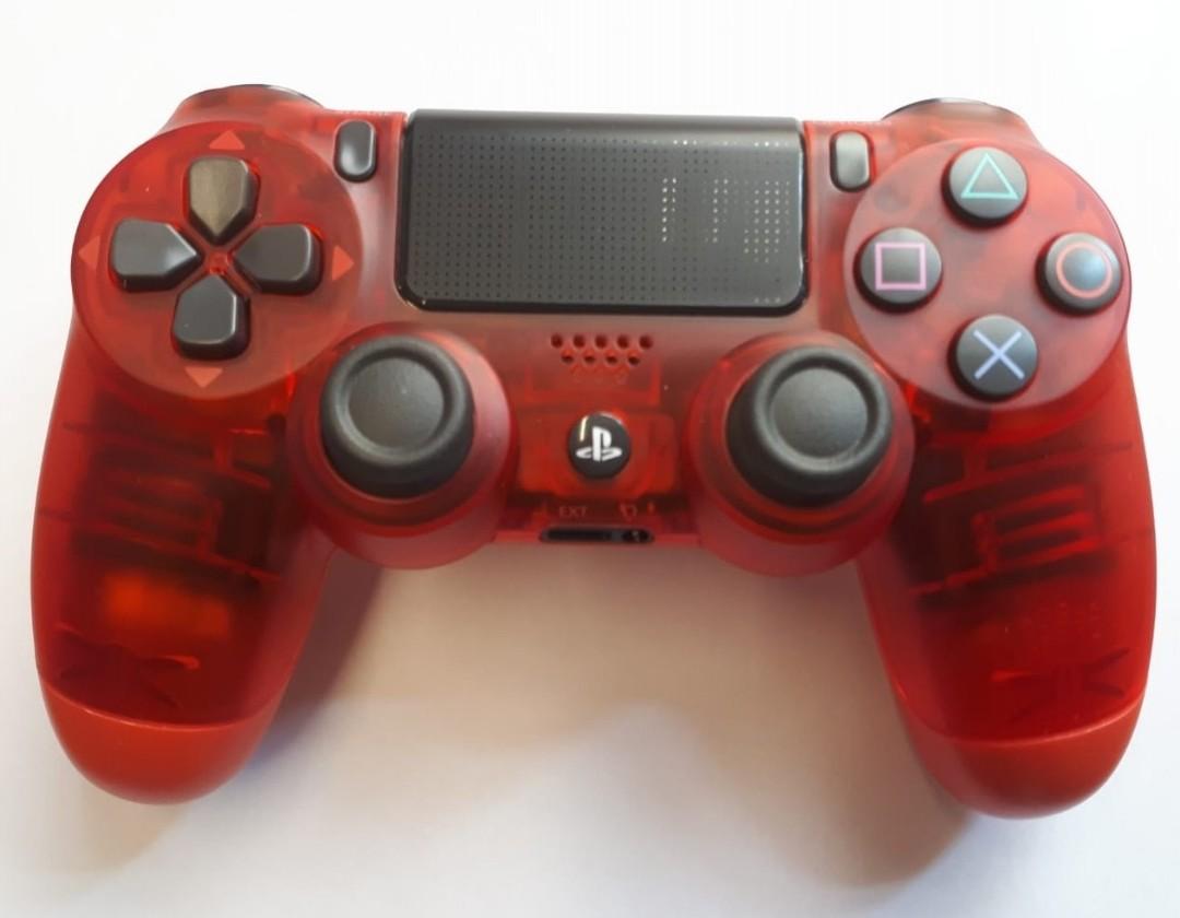 Crystal Red PS4 Controller Video Gaming Video Games PlayStation