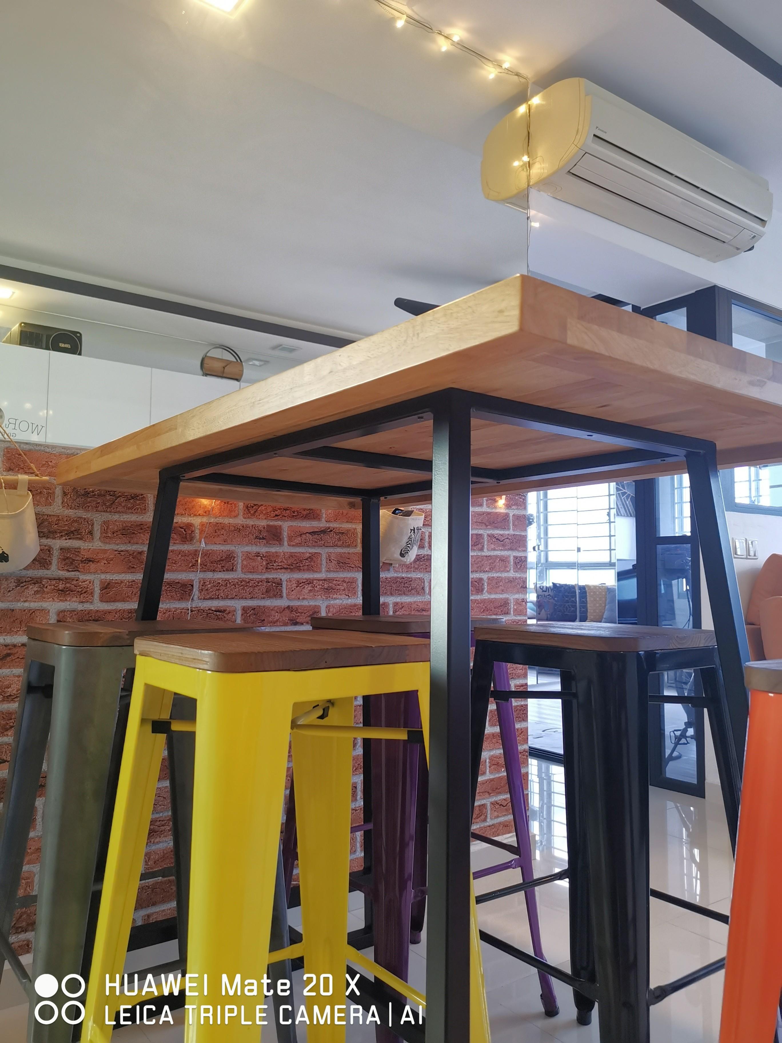 Custom Made Bar Table and Chairs, Furniture & Home Living, Furniture