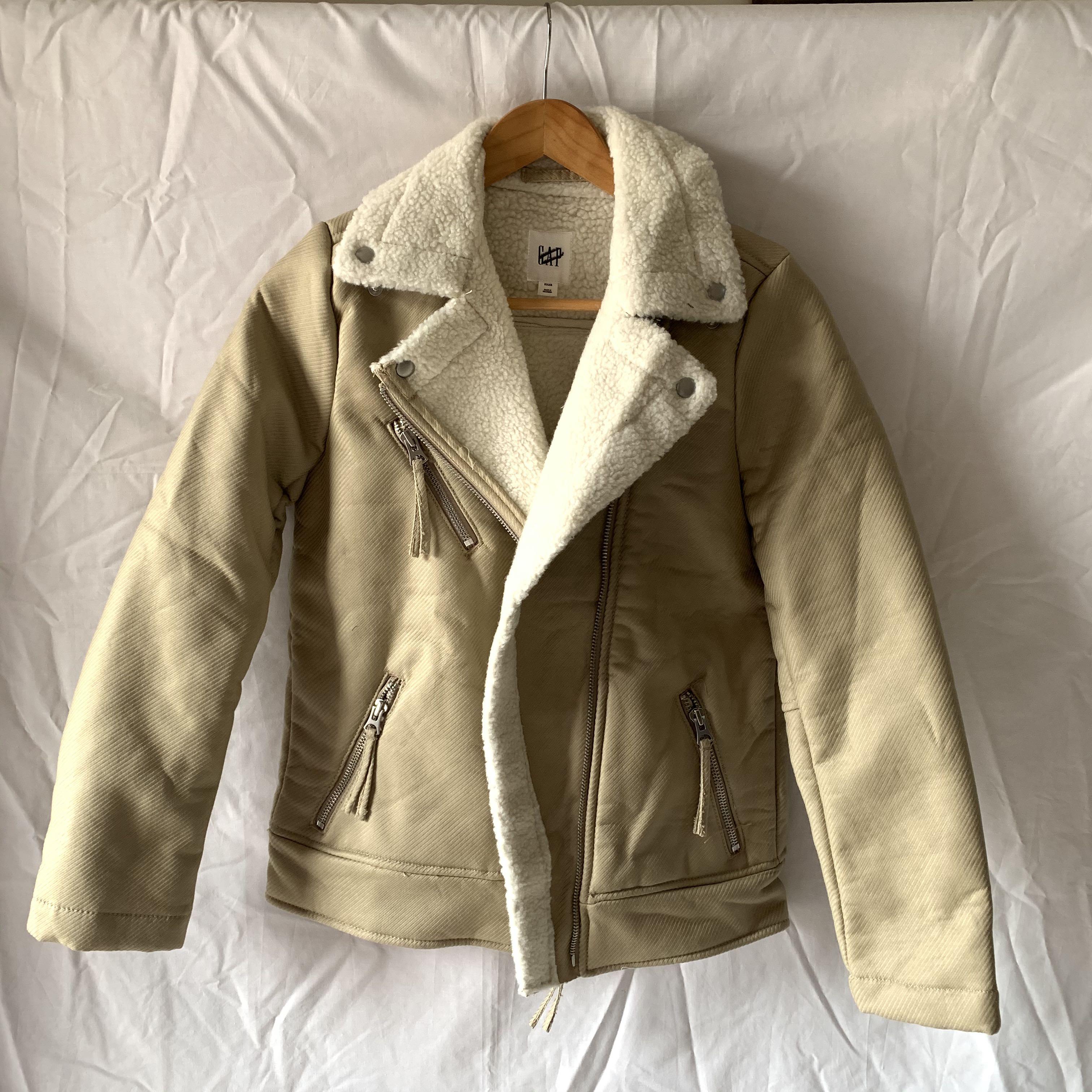gap sherpa jacket women's