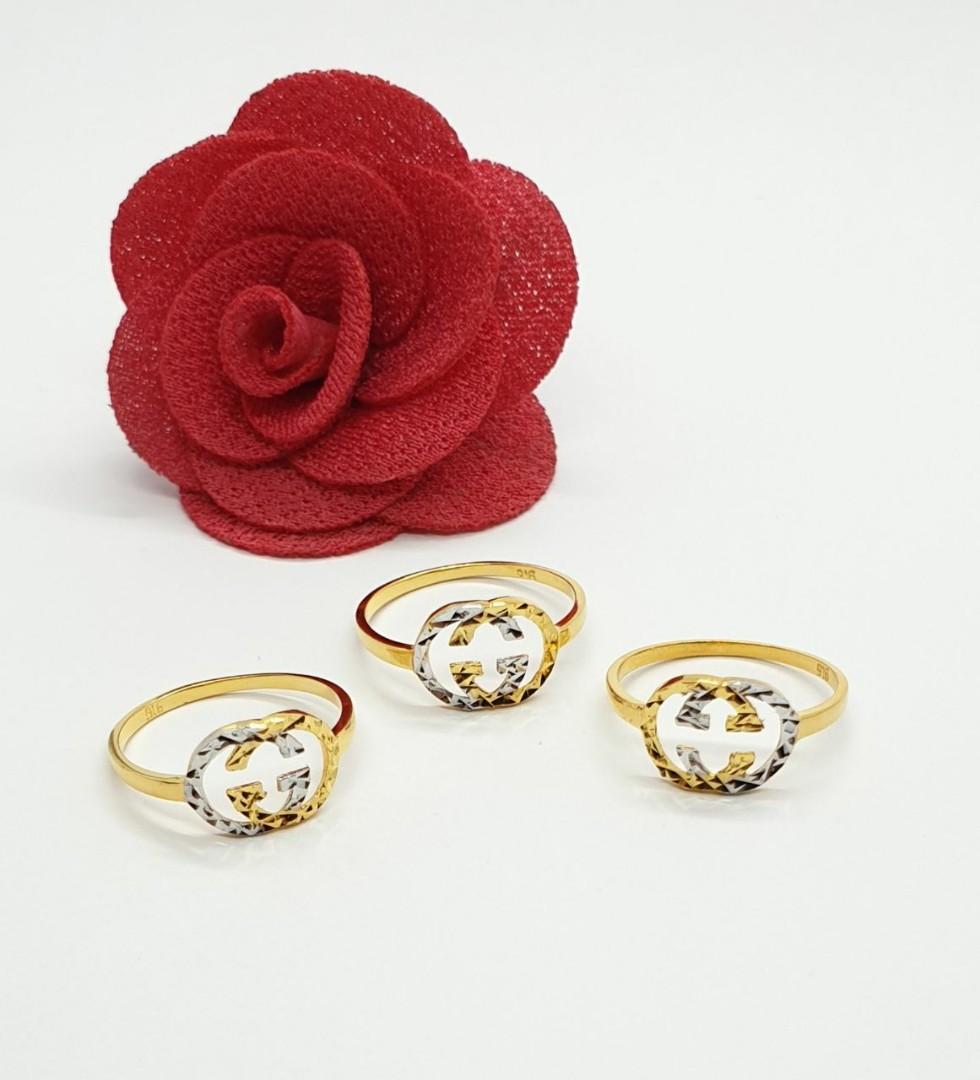Gucci Ring Gold 916 Size 11 12 13 14 15 16 18 Women S Fashion Jewellery On Carousell