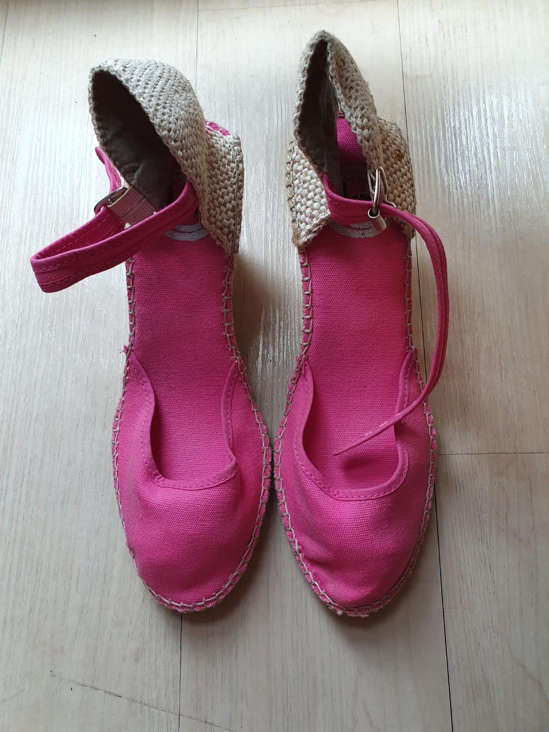 Hot Pink Wedges Espadrilles (3 in stock 