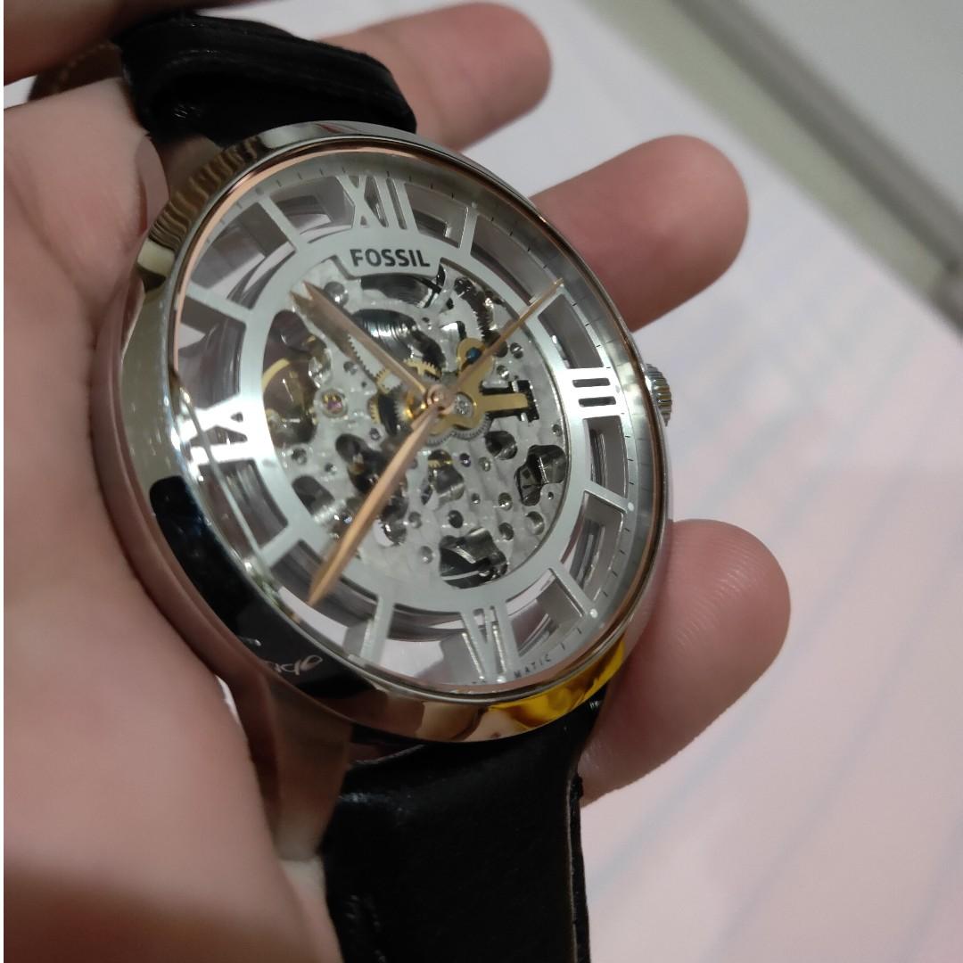 Jam tangan pria Fossil 3041 TOWNSMAN AUTOMATIC BLACK LEATHER WATCH Fesyen Pria Jam Tangan di Carousell
