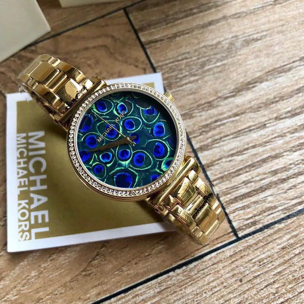 Michael kors discount peacock watch