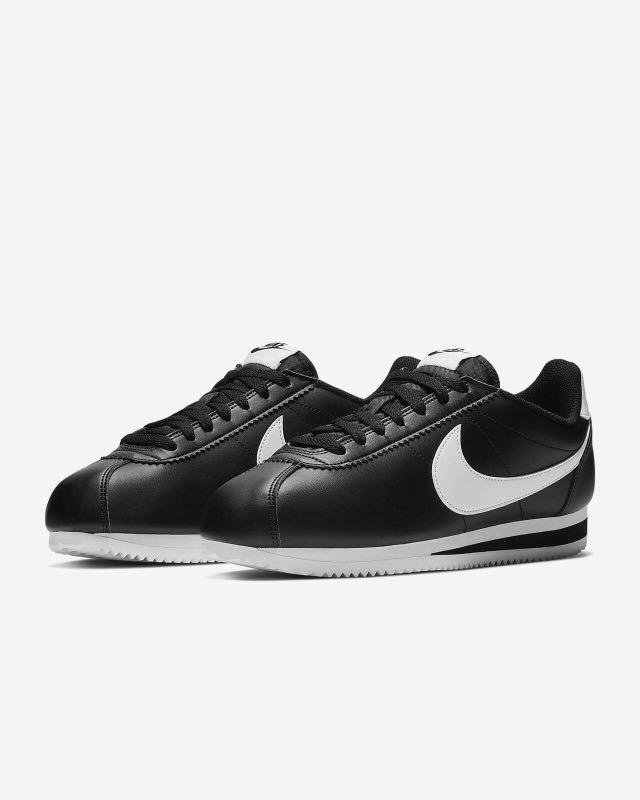 nike cortez womens white and black