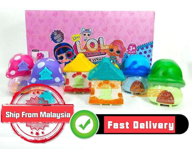 PC2382 1pc Hot Kawaii Cute LOL Mushroom house Surprise Ball LOL Baby Doll Toy